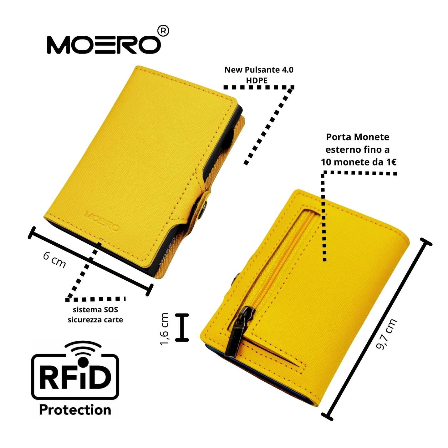 Zip jaune Saffiano