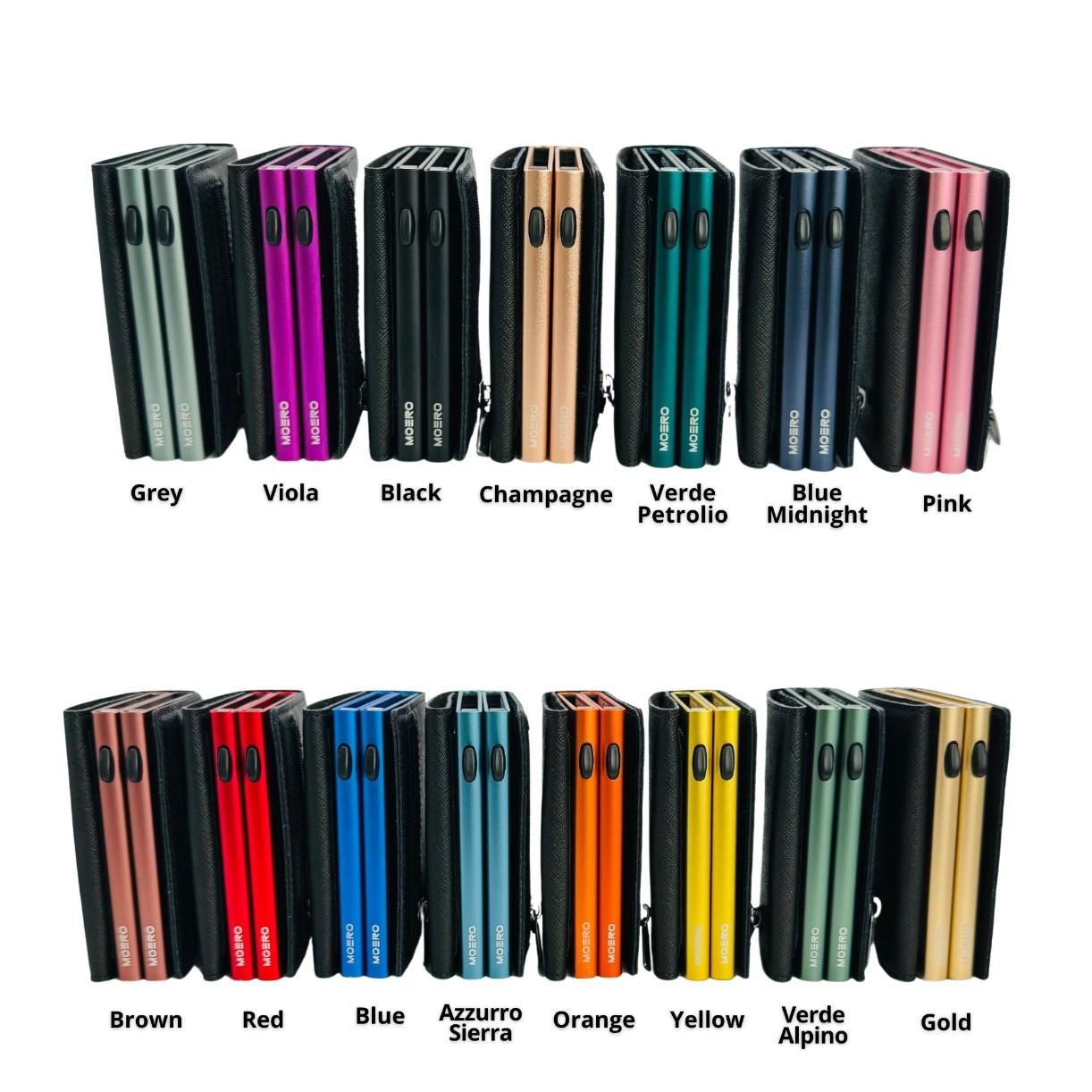 PRO DUAL Saffiano Schwarzer Reißverschluss