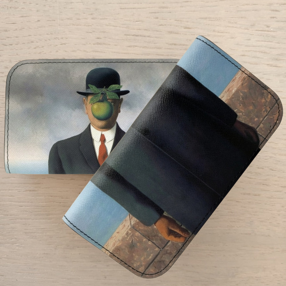 Moero Vision Air Il figlio dell'uomo Limited Edition – Porta Occhiali Minimalista in Pelle Saffiano Antigraffio con Chiusura Magnetica