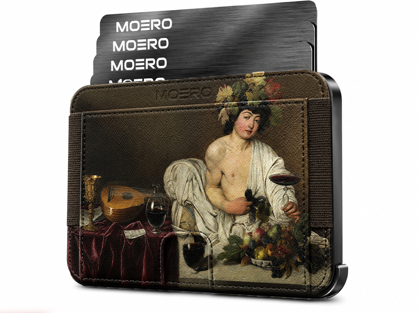 Moero M2 Ultra Bacco Limited Edition – Portafoglio MagSafe con Apple Find My Integrato, Vera Pelle Saffiano e Protezione RFID