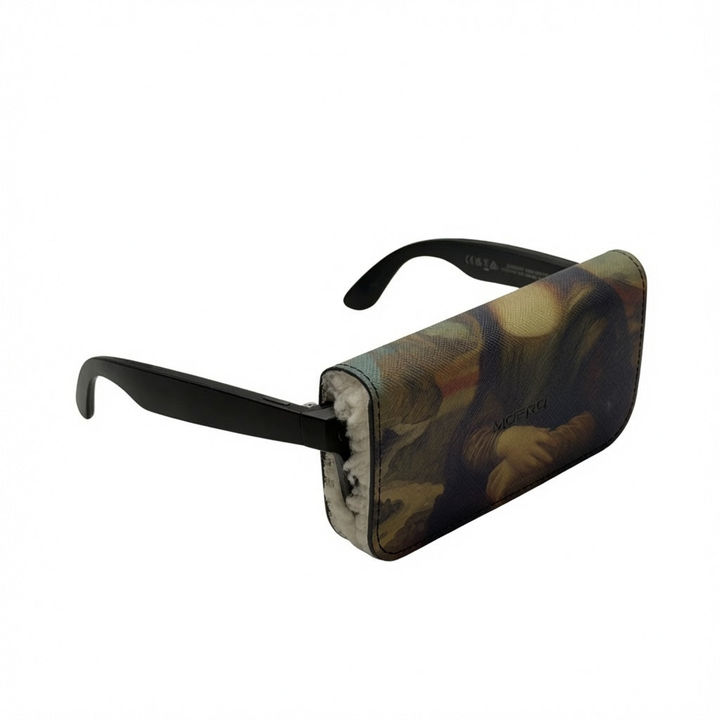 Moero Vision Air Gioconda Limited Edition – Porta Occhiali Minimalista in Pelle Saffiano Antigraffio con Chiusura Magnetica