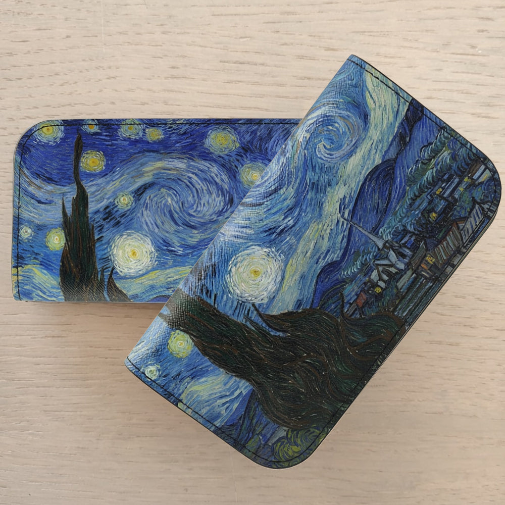 Moero Vision Air La notte stellata Limited Edition – Porta Occhiali Minimalista in Pelle Saffiano Antigraffio con Chiusura Magnetica