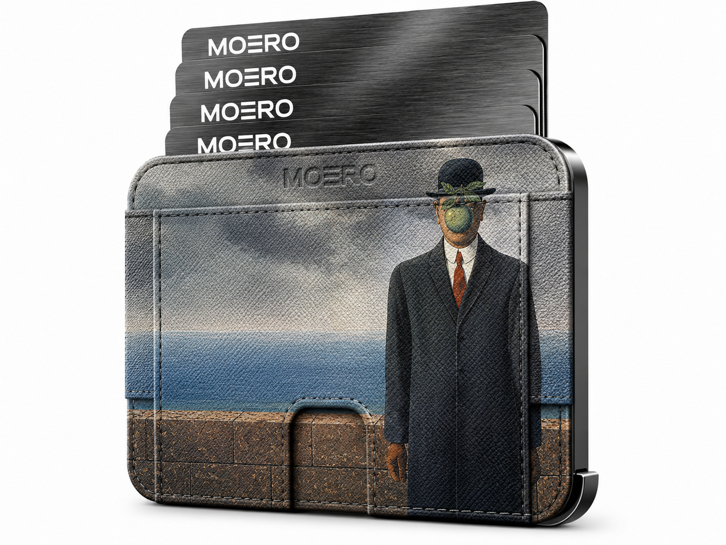 Moero M2 Pro - Il figlio dell'uomo Limited Edition - MagSafe Wallet  – Portafoglio RFID in Alluminio e Vera Pelle Saffiano Antigraffio