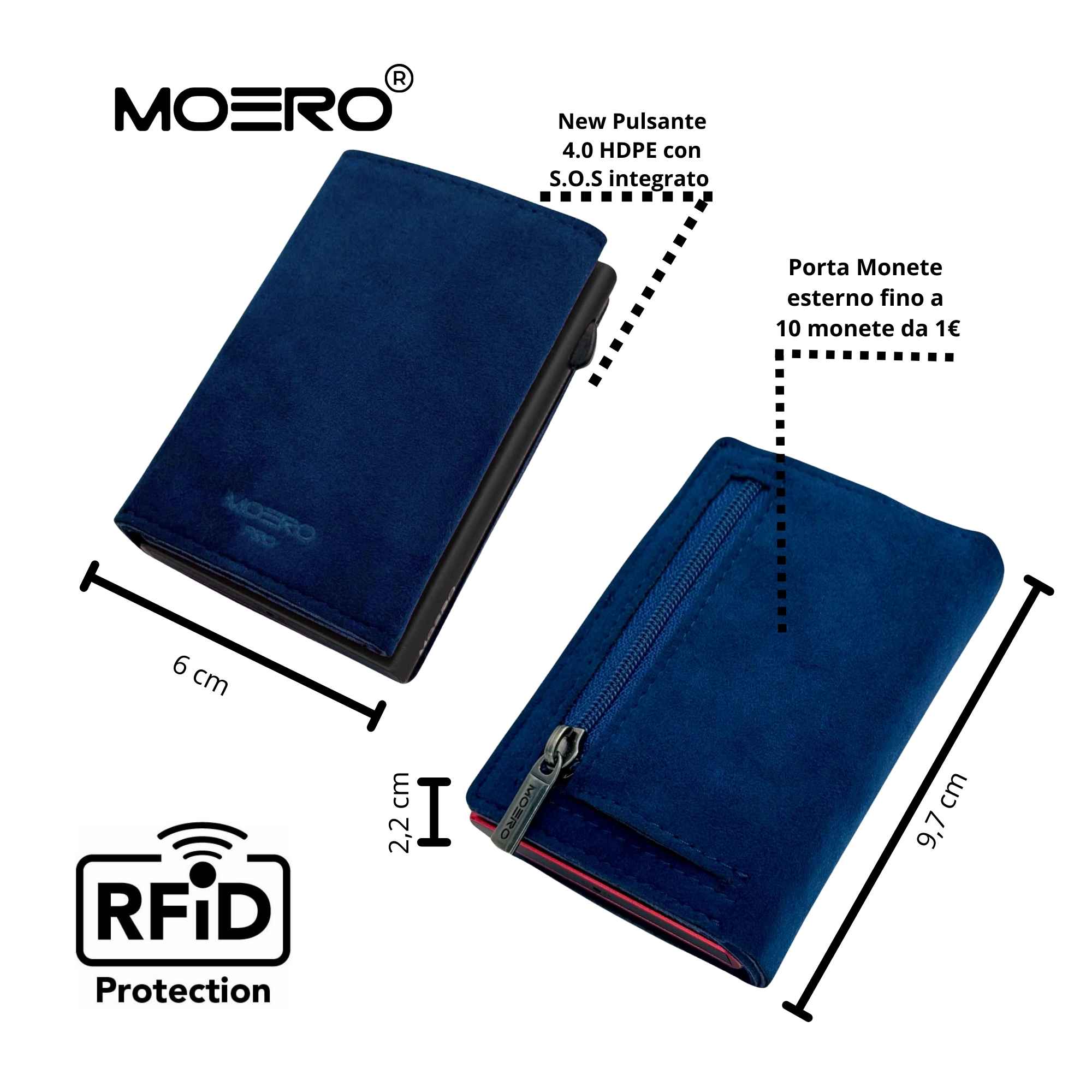 Pro Alcantara Blauer Reißverschluss