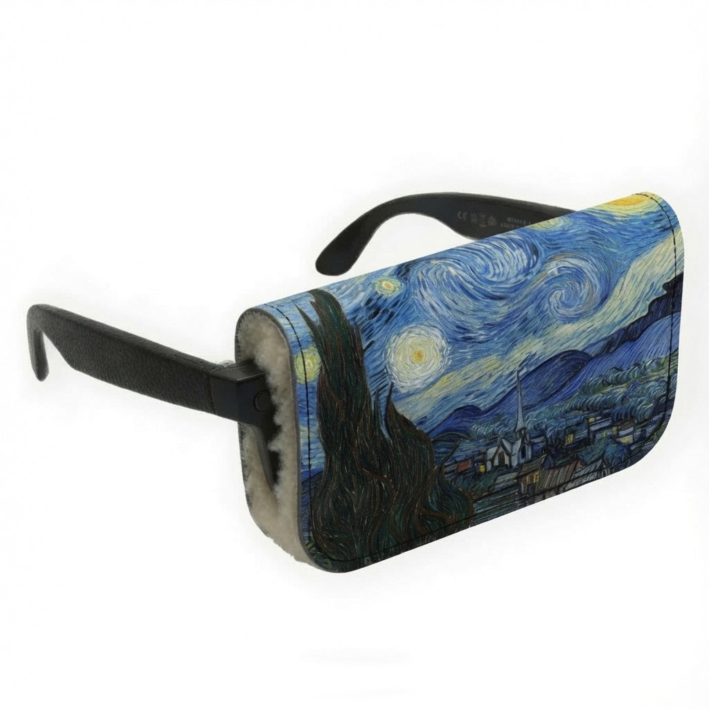 Moero Vision Air La notte stellata Limited Edition – Porta Occhiali Minimalista in Pelle Saffiano Antigraffio con Chiusura Magnetica