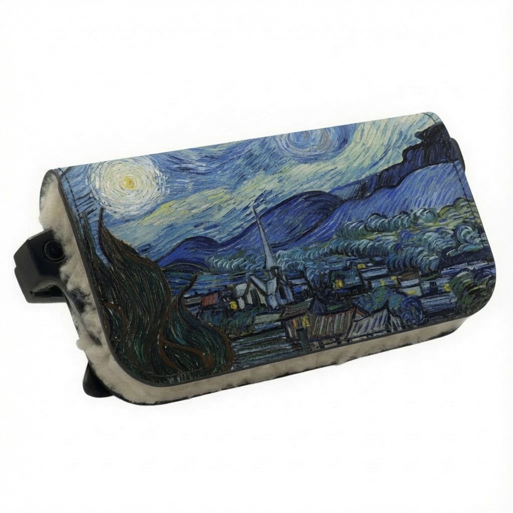 Moero Vision Air La notte stellata Limited Edition – Porta Occhiali Minimalista in Pelle Saffiano Antigraffio con Chiusura Magnetica