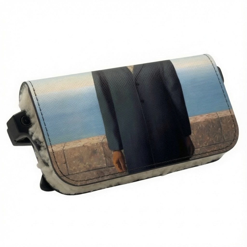 Moero Vision Air Il figlio dell'uomo Limited Edition – Porta Occhiali Minimalista in Pelle Saffiano Antigraffio con Chiusura Magnetica