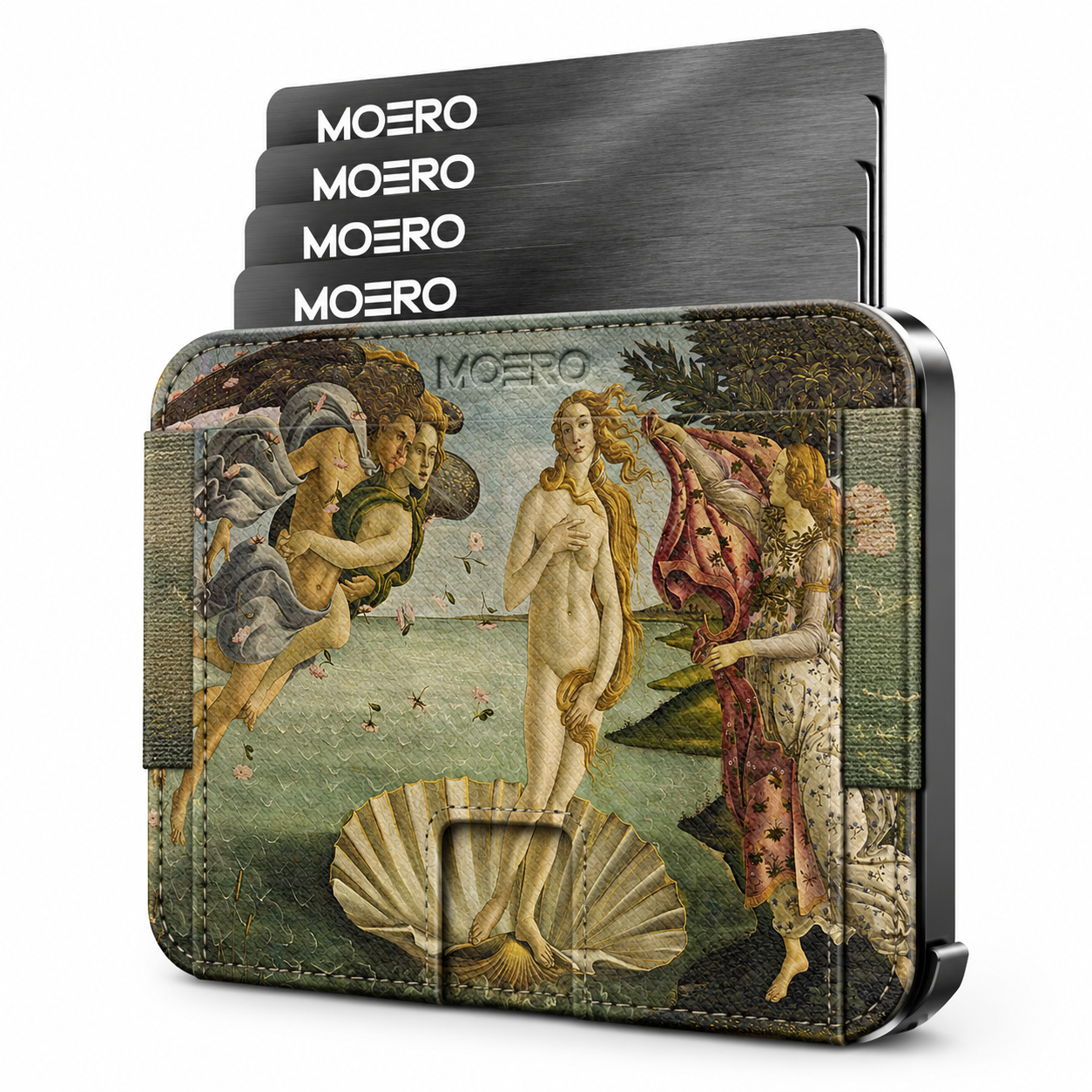 Moero M2 Ultra La nascita di Venere Limited Edition – Portafoglio MagSafe con Apple Find My Integrato, Vera Pelle Saffiano e Protezione RFID